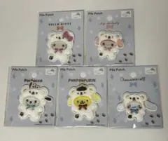 【セミコンプ】【匿名配送】サンリオ　ふわふわスノー　ワッペン　セット