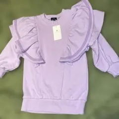 タグ付き未使用☆グリーンレーベルリラクシング☆ビッグフリル　トレーナー　100