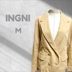 イング INGNI テーラードジャケット アウター ベージュ ダブルボタン Mのサムネイル