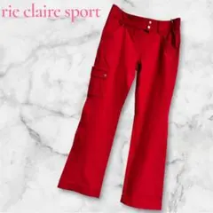 美品【marie claire sport 】ゴルフパンツ M赤 ストレッチのサムネイル