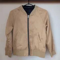 ベージュ ネイビー リバーシブルジャケット