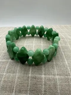 ☆天然石☆ ミャンマー産 本翡翠 ユニセックス ブレスレットフリーサイズ