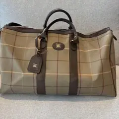 希少　Burberrys バーバリー ボストンバッグ　タグ鍵付　チェック　玉虫色