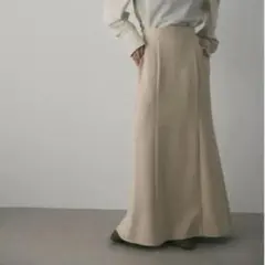 【STYLEMIXER】フェイクスウェードマキシスカート　アイボリー　S