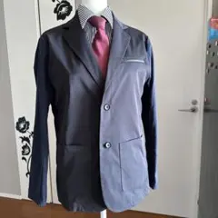 YZO WORK WEAR SUIT ジャケット　ブルー/ブラックコンビ　Mのサムネイル