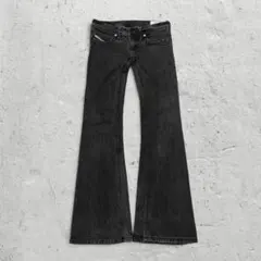 diesel bootcut black denim pants