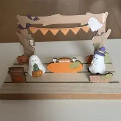 ナチュラルキッチン　木製ボード＆おばけオブジェ3点セット　ハロウィン