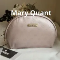 新品 マリークワント シャイニーデイジープリントラウンドポーチ（ピンク）