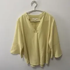 grove イエロー 七分袖シャツ