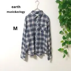 earth music&eclogy シャツ 【M】 チェック 長袖
