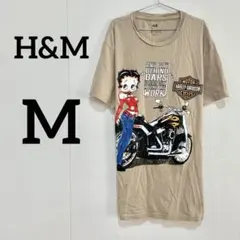 【H&M】 ベティ・ブープ バイクプリント 半袖Tシャツ M