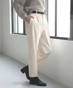 グローバルワーク あったかウツクシルエットプレミアムスリムストレートパンツ L