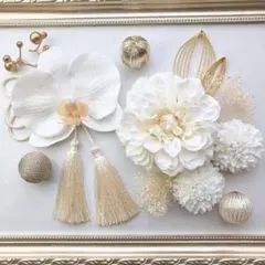 成人式 髪飾り 水引 ホワイト 結婚式 白無垢 ヘッドドレス 胡蝶蘭 卒業式