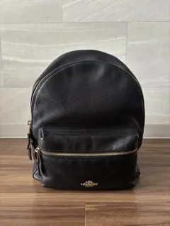 COACH ミニレザーバックパック(ブラック)