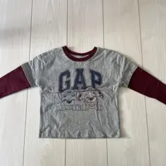 GAP 長袖Tシャツ グレー/バーガンディ　95㎝