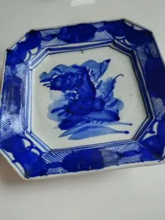 江戸 明治初期 古伊万里 ベロ藍 角皿 八角絵皿 - メルカリ