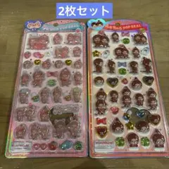 モンチッチ　うるちゅる　うるちゅるポップシール2枚セット　Monchhichi