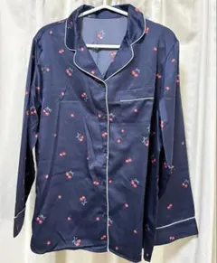 【セット】サテンパジャマ チェリー柄 XL