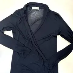 ブラック カシュクール薄手ニット　 美品