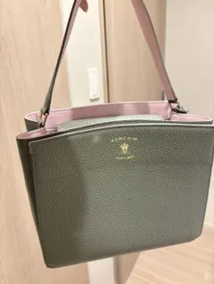 ADMJ 美品グレー レザー ハンドバッグ