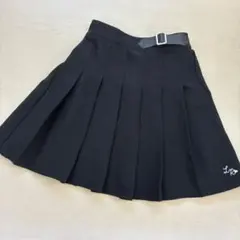 【LOVERABBY】 制服風スカート ブラック プリーツ150 飾りベルト付きのサムネイル