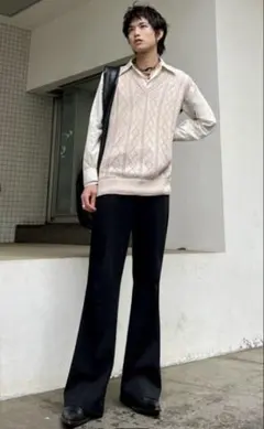 sunflower アーガイルニットベスト