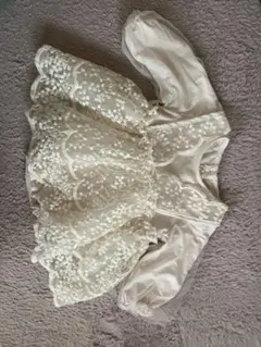 韓国 ベビードレス 刺繍 花柄 ワンピース チュールドレス