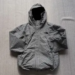 ナイロンジャケット ブラック・ホワイトチェック