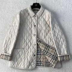 ベージュ キルティングジャケット