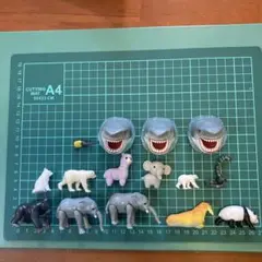 動物フィギュアセット 12体 サメ3体付き