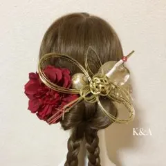 髪飾り卒業式　和装髪飾り　振袖　袴　ヘッドパーツ　成人式　胡蝶蘭　水引髪飾り