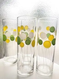 【東洋ガラス】ゾンビーグラス4個セット/昭和レトロ/風船ビンテージ/トールグラス