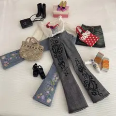 バービー着せ替え洋服デニム＆小物おまとめセット