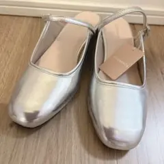 ESPERANZA シルバー フラットシューズ S