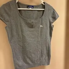 BURBERRY BLUE LABEL 半袖ニット 38 グレー
