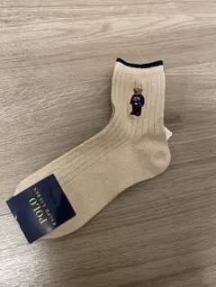 【新品、未使用】Polo Ralph Lauren ベージュソックス