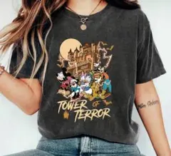キーマカレーディズニー　タワー・オブ・テラーTシャツ XZ547 90s タワーオブテラー トワイライトゾーン Tシャツ