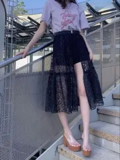 ティアードレスドッキングショートパンツスカート　SWFP192114