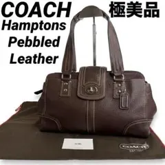 極美品 COACH コーチ Y2K ターンロック ブラウン シボ革 ミニボストン 