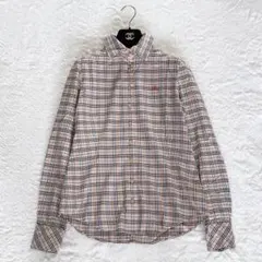 極美品【バーバリーブルーレーベル】ノバチェックシャツ ペプラム ホースロゴ 38