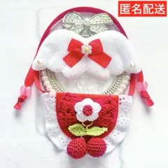 いつぬい ぬい用 羽 付 ゆらゆら いちご スタイ よだれかけ ピンク モンぬい モンぬい ぬい用 羽付 ゆらゆら いちご スタイ よだれかけ 薄ピンク