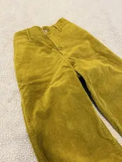 USAコットン美品✺coen✺ワイドパンツ【S】 コーデュロイ 黄色 ゴム