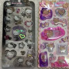 日焼けキティ　キラキラウォーターシール　ぷっくりシール