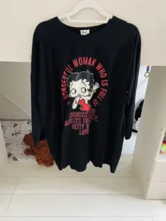 Betty Boop 長袖Tシャツ ブラックのサムネイル