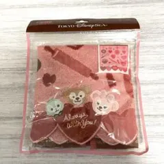 ディズニーシー ウォッシュタオル　ダッフィー シェリーメイ バレンタイン