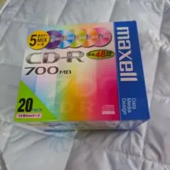 maxell CD-R 700MB 20枚パック 5色カラーMIX