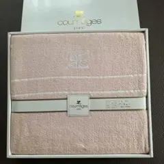 【未使用品】訳ありcourrèges ピンク タオルシーツ 140x240cm