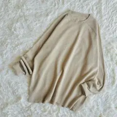 【美品】ドゥーズィエムクラス　CAPRIクルーネックプルオーバー　ベージュ