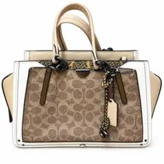 COACH ハンドバッグ シグネチャー パイソン柄