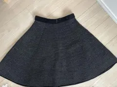 LANVIN en Bleu ストライプ フレアスカート